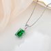 S925 silver pendant 12 birthstone necklace colored zircon clavicle chain female jewelry silver jewelry_ipsvogv.com
