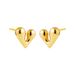 Fashion Glossy Retro Stainless Steel Heart Earrings Simple Temperament High End Creative Personality Earrings_ipsvogv.com
