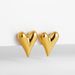 Exaggerated Minimalist Style Three Dimensional Metal Heart Earrings Fashion Temperament Irregular Stainless Steel Earrings_ipsvogv.com