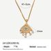 Titanium Steel Demon Eye Square Necklace Ring Set Stainless Steel Gold Diamond Zircon Niche Jewelry_ipsvogv.com