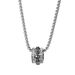 Hip hop style skull luck beads titanium steel necklace men's trendy high end versatile rotatable small waist sweater chain women_ipsvogv.com