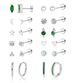 Women’s Jewelry Set Fashion Hot Sales Real Gold Brass Electroplating Fashion Star Moon Inlaid Green Zircon Earrings Earrings Set_ipsvogv.com