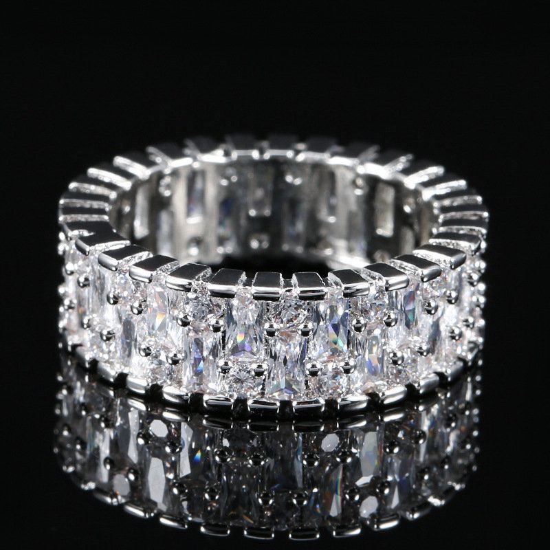 Fashionable Jewelry New Dynamic Set Zircon Double Layer Ring_ipsvogv.com