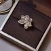 ins Design Niche Style Coldness High-end Fashionable Versatile Flower Full Diamond Exquisite Zircon Ring Women's Opening_ipsvogv.com