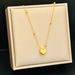 Simple Love Titanium Steel Necklace Female Niche Design Sense Gold Clavicle Chain New Product Necklace Accessories Pendant_ipsvogv.com