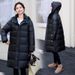 Women's Clothing cotton clothes winter long thickened black and gold cotton clothes loose hooded jacket_ipsvogv.com