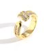 Men’s Jewelry Set Fashion New Hip Hop Open Ring T Square Zircon Geometric Simple Personality Niche Gold Plated Hip Hop Ring_ipsvogv.com