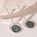 Vintage color pleated seashells irregular round silver needle earrings simple ins style earrings_ipsvogv.com