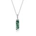 new Perfume Bottle Natural Green Moss Stone Pendant Female S925 Silver Inlaid Water Grass Agate Pendant Fashion_ipsvogv.com