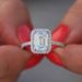 new 3.5-carat Simulated Zircon Rectangular Princess Ring, Fashionable Engagement Ring_ipsvogv.com