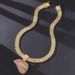 Hip hop trendsetter pink lip pendant sexy temperament alloy full diamond lips Cuban chain necklace_ipsvogv.com
