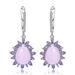 Luxury Natural Colored Gemstone Pink Chalcedony Earrings And Earrings. The Prosperous Series Of High Grade Silver Inlaid Gemstone Earrings_ipsvogv.com