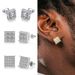 Unisex Jewelry Fashion popular hip hop zircon earrings for men and women square full diamond thread earrings street fashion hot selling earrings_ipsvogv.com