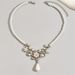 Elegant American style pearl with zircon plum blossom design earrings and necklace set_ipsvogv.com