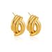 Women’s Jewelry Set Fashion New Gold Multi Layer Geometric Interlaced Winding Shape Earrings Ins Irregular Line Earrings_ipsvogv.com