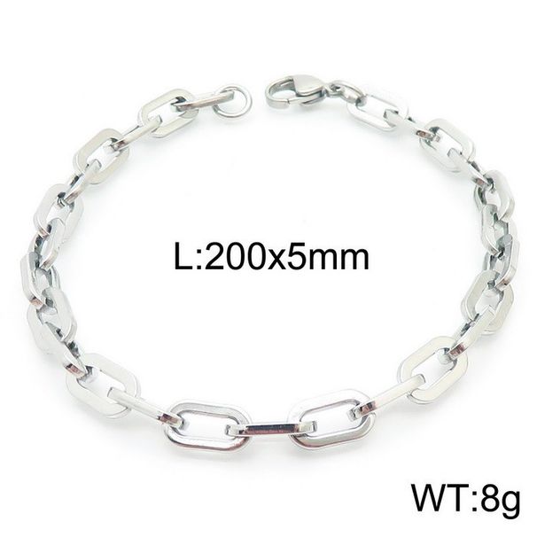 Personality Fashion Titanium Steel Hollow 7mm Dia Handmade Chain Design Simple Geometric Bracelet For Men And Women_ipsvogv.com