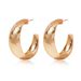 Unisex Striped Hoop Earrings Gold Hoop Earrings Simple Earrings Female_ipsvogv.com