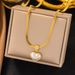 Whole Body Titanium Steel Furnace Electroplating Peach Heart Heart-shaped Necklace, Women's Collarbone Chain Straight_ipsvogv.com