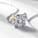 gold Plated Love Moissanite Necklace S925 Silver Inlaid With Brilliant Colored Gemstone Clavicle Chain Light Luxury Fashion_ipsvogv.com