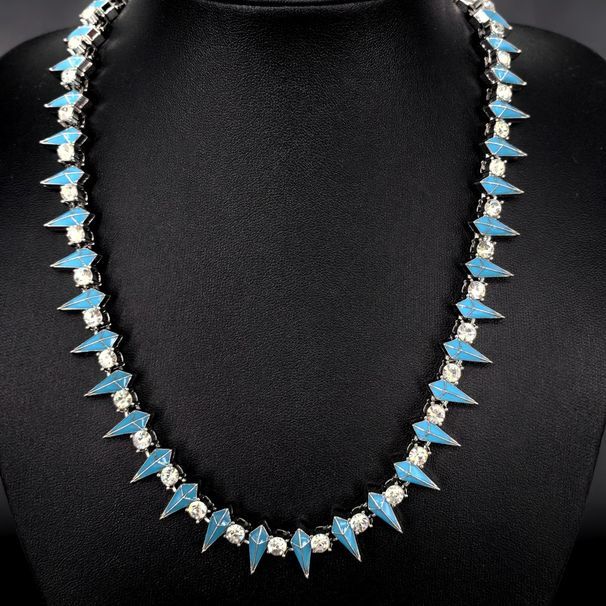 Unisex 5mm Black Panther Diamond Alloy Men's Necklace High End Trendy Cool Hip Hop Cuban Chain_ipsvogv.com