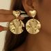 Exaggerated High-End Sense Fashion Metal Style Gold Glossy Earrings Ins Jewelry Set_ipsvogv.com