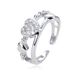 Women’s Jewelry Set Fashion Temperament Niche Love Peach Heart Ring Female Diamond Zircon CZ Ring Opening Adjustable Hand Jewelry Light Luxury Style_ipsvogv.com