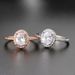 Classic pigeon egg engagement ring for women, simple micro inlaid zircon diamond ring_ipsvogv.com