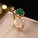 Korean Version Of New Emerald Selected Zircon Niche, Light Luxury Design, Internet Famous Ring, Personality, Versatile_ipsvogv.com