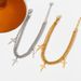 Hip Hop Cross Two Piece Set Flat Stitching Bead Necklace Double Layer Stacking Necklace Bracelet Stainless Steel Men And Women Trend_ipsvogv.com