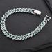Hip-Hop Style Men's Dominant Cuban Full Zircon Exaggerated Large Gold Chain Bracelet_ipsvogv.com