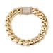 Ins New Box Jewelry Buckle Cuban Bracelet Inlaid Zircon Real Gold Electroplated Hip Hop Men's Bracelet_ipsvogv.com