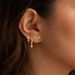 Women’s Jewelry Set Fashion Hot Sale Real Gold Brass Electroplating Fashionable And Versatile Ins Style Bow Earrings Three Piece Set_ipsvogv.com