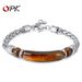 Men's Jewelry Fashion Retro Stainless Steel Chain Splicing Tiger Eye Stone Titanium Steel Men's Bracelet_ipsvogv.com