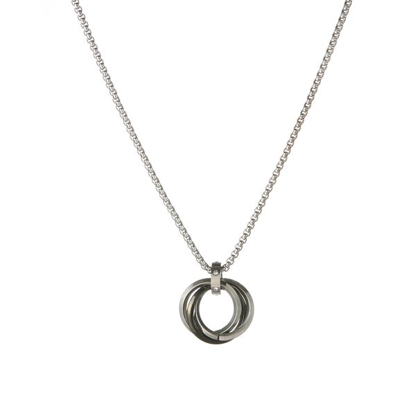 New Ins Cold Style Trend Hip Hop Couple Accessories Pendant Men And Women Three Ring Titanium Steel Necklace_ipsvogv.com