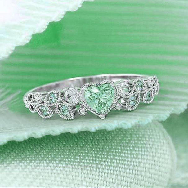 Sanjie Hot Selling New Blue Ocean Love Women's Peach Heart Ring_ipsvogv.com