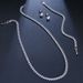 Elegant, Simple Versatile Dress, Banquet And Annual Meeting Accessories, Bride's Wedding Zircon Necklace, Earring Set_ipsvogv.com