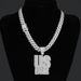 Hip Hop Full Diamond Letter Pendant High Quality Versatile Alloy Water Diamond Letter Hip Hop Necklace Hot Collection_ipsvogv.com