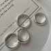 S Pure Silver Korean Version Niche Design Smooth Plain Circle Loach Back Ring_ipsvogv.com