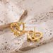 Unisex Simple All Match Super Fairy Brei Knot Three Dimensional Cross Copper Crossing Diamond Love Knot Heart Shaped Earrings_ipsvogv.com