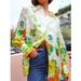 Women's Clothing new printed holiday long sleeved two piece suit INS loose casual trousers suit _ipsvogv.com