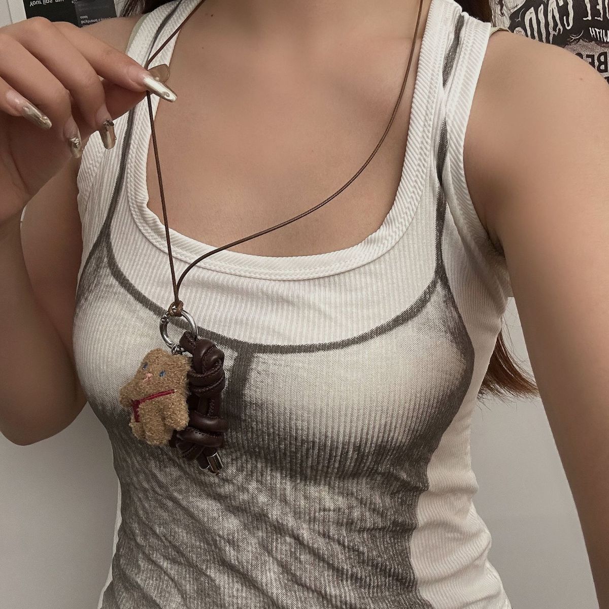 Women’s Jewelry Set Fashion Plush Cartoon Doll Chocolate Necklace Niche Design Autumn And Winter Long Sweater Chain Sweater Chain Fashion Necklace_ipsvogv.com
