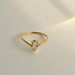 INS Plated V Simple Zircon Matching Design Ring_ipsvogv.com