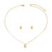 Sweet and fresh women's water droplet necklace earring set, niche geometric design, collarbone chain, versatile_ipsvogv.com