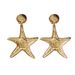 Exaggerated Gold Jewelry Beach Vacation Style Starfish Earrings Ins Non-Fading Ear Studs_ipsvogv.com