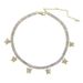 Women's Jewelry White Zircon Tennis Chain Necklace Tennis Choker Butterfly Pendant Adjustable 32+10_ipsvogv.com