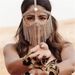 Women's shiny rhinestone long tassel mask jewelry colorful crystal mask dance jewelry accessories_ipsvogv.com