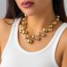 Pearl Choker Necklace Chunky Beaded Statement Collar Women's Short Punk Style Necklace Adjustable Clasp Closure_ipsvogv.com