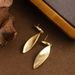Fashionable, Simple, Atmospheric, Leaf Tassel Earrings, Light Luxury, High-end, Long Silver Needle Earrings_ipsvogv.com