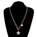 Simple White Star Fritillary Necklace, Temperament Metal Thick Aluminum Chain Sweater Chain Wholesale_ipsvogv.com