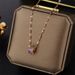 Small Waist Zircon Pendant Necklace With Diamond Inlaid Titanium Steel Collarbone Chain Trendy Internet Celebrity_ipsvogv.com